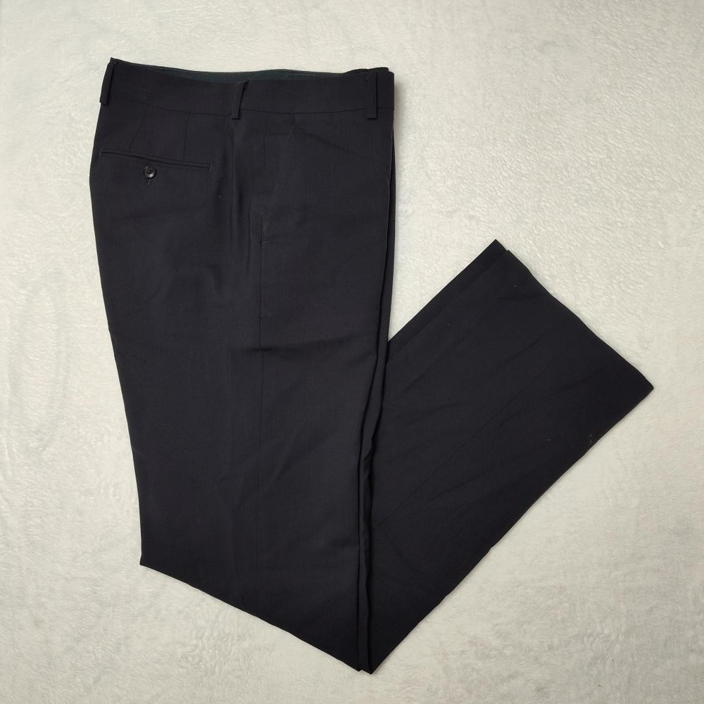 Bonobos Dress Pants Mens 31x32 Black Marzotto Wool Stretch Standard Slacks